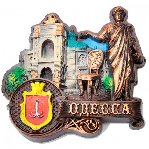 Магніт Одеса колаж з гербом кольоровий